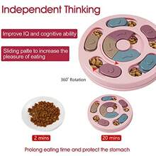 QILP Dog Puzz Food Puzzle Feeder T For IQ Training Mental Enricent Pink Dog Treat Puzzle - Pink - View 3