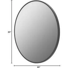 20 Inch Round Mirror For Wall, Round Bathroom Mirror, Circle Wall Mirrors With Black Metal Frame, Circle Mirrors Suitable For Wall, Bathroom, Vanity, Living Room, Entryway - 黑色的 - 查看 4