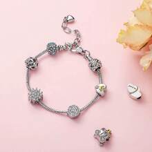 1/5/10 chiếc vòng tay dây xương rắn vàng/bạc với khóa càng cua hình trái tim, thích hợp để tự làm vòng tay, lựa chọn quà tặng lý tưởng. - Vòng đeo tay - Xem 2