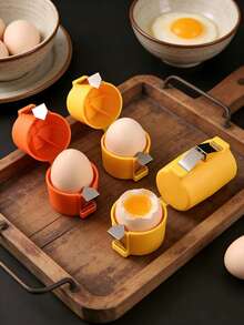 Egg Cracker, Stainless Steel Egg Opener, Household Kitchen Labor-Saving Cracking Tool - Multicolor - View 2