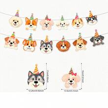 Banner trang trí tiệc sinh nhật, banner trang trí phông nền tiệc sinh nhật hình cún con dễ thương, phù hợp cho đồ dùng trang trí tiệc sinh nhật. - cún yêu - Xem 8