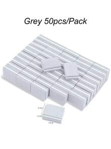 50pcs/Pack Mini Buffing Sanding Files Block Pedicure Manicure Care Nail Art Buffer Polish Manicure Pedicure Nail File Tools - Grey - View 4