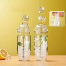 1pc Plastic Cocktail Shaker With Measurement Scale And Filter, Transparent Mixing Cup With Plastic Stirrer Top, Bar Mixing Tool For Tea, Coffee, Bubble Tea, Milk - View 10