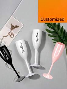 Ly rượu vang acrylic cá nhân hóa, ly sâm panh nhựa thanh lịch với tên và logo tùy chỉnh, hoàn hảo cho tiệc cưới, phù dâu, tiệc độc thân/tiệc chia tay đời độc thân, phong cách, dễ thương, đầy màu sắc, độc đáo và là món quà lý tưởng cho bạn bè, con trai, con gái, học sinh, nhân viên, trường học, gia đình và văn phòng. - Nhiều màu - Xem 11
