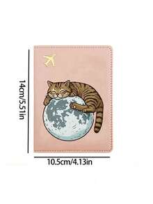 可爱猫咪月球护照夹，可爱卡通旅行证件套，轻巧开合设计，优质合成皮革旅行配件，适合情侣、家庭和朋友，是婚礼、蜜月和度假旅行的理想之选，也适用于商务、度假和正式场合，男女皆宜，是旅行者的理想礼物，商务旅行必备，时尚简约风格，是理想的旅行配件。 - 彩色 - 查看 11