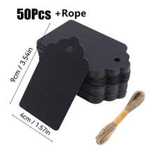 50/100/200 张空白牛皮纸标签，带绳，复古礼品包装标签，适用于婚礼派对、烘焙袋、服装卡片、logo标签、青少年用品，价格实惠，风格独特，迷你可爱，酷炫小玩意，新奇小物件。 - 彩色 - 查看 36