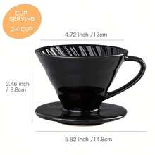 Cangkir Saringan Kopi Keramik, Set Kopi Tetes Manual, Corong Saringan, Jaring Saringan Bubuk Kopi, Saringan Teko Kopi Luar Ruangan - MultiWarna - View 3