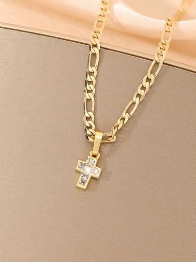 Collar de material de cobre chapado en oro de 14k, de estilo estrella con diseño pequeño y exquisito, con incrustaciones de circonita que le dan brillo, joyería unisex para niños y niñas, accesorio de moda diario, ligero y cómodo de usar, adecuado para varios estilos de atuendo diario