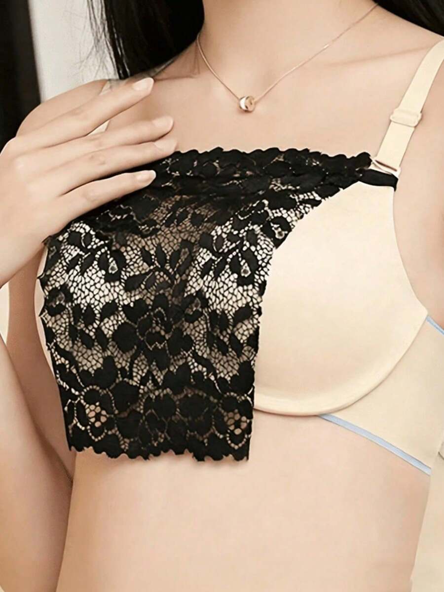 Áo ngực ren phối không đường may dành cho nữ, áo ngực ngắn hở lưng gợi cảm với dây đeo vô hình, phù hợp cho váy, đám cưới, tiệc tùng. - nhiều màu - Xem 1
