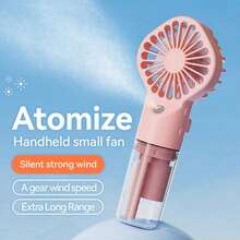 AIRPROSSING Portable Handheld Misting Fan, Rechargeable Battery Powered, 4 Wind Speed Settings, Mini Personal Cooling Fan For Outdoor, Travel, Makeup, Home, Office, Camping And More - Handheld - View 8