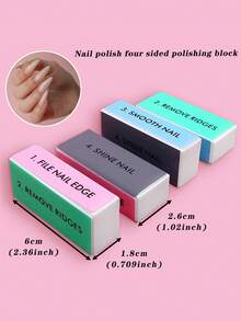 JEARLYU Bộ 2/10/20 món dụng cụ đánh bóng móng tay mini, đồ chơi giảm căng thẳng hình khối đánh bóng móng, khối mài móng. - Nhiều màu - Xem 2