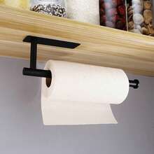 Stainless Steel Wall-Mounted Toilet Paper Holder - Self-Adhesive, Space-Saving Household Tissue Paper Storage Rack, Essential Accessory For Kitchen And Bathroom - Irregular - View 3