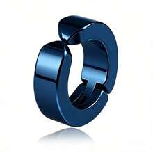 男士耳夹耳环，个性朋克耳环，钛钢耳骨夹耳环（无需耳洞） - 銀色 - 查看 5