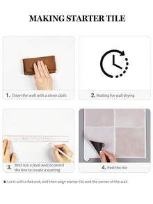 WoStick 4/10/20pcs 9"X9" Kitchen Backsplash Stickers Self-Adhesive Waterproof Square Tile Stickers - Pink - Milk Peach Sugar Cubes - View 8
