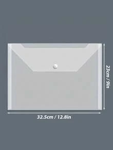 10pcs/20pcs A4 Size File Folders (With Snap Closure) - Durable PP Material Transparent Document Sleeves, Suitable For Office And Study Organization, Stationery, Document, Invoice, Exam Paper Storage - A4 Document Bag - View 8