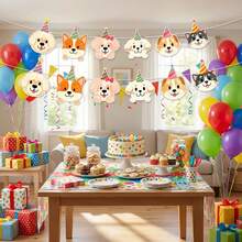 Banner trang trí tiệc sinh nhật, banner trang trí phông nền tiệc sinh nhật hình cún con dễ thương, phù hợp cho đồ dùng trang trí tiệc sinh nhật. - cún yêu - Xem 6