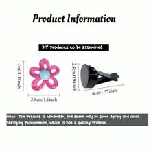 5pcs Transparent Hollow Flower Car Air Vent Decor, Fresh & Healing Fashion Lightweight, Women's Car AC Vent Decor, Fragrance-Free - For Decoration Only - Hollowed-out Small Flowers - View 6
