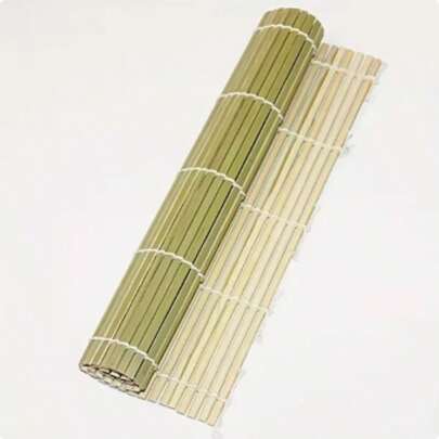 1/2/3pcs Green Bamboo Sushi Rolling Mat, Handmade Sushi Tools 24x24cm Nori Seaweed Roller