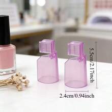 10pcs Nail Polish Protector Sleeves, Purple Nail Protection Covers, Nail Polish Shields, Nail Oil Protection Clips, Nail Polish Applicator Finger Separators Manicure Tools, Durable And Lightweight Nail Care Tools, Transparent Design For Nail Polish Application And Removal - Multicolor - View 10