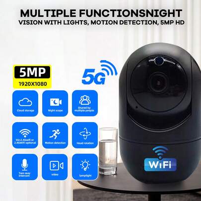 8MP/5MP 1080P HD, Dual-Band 2.4G+5G/2.4G WiFi Optional, Outdoor/Indoor Security Camera, Wireless WiFi Camera, Surveillance Camera, PTZ Camera, Smart Outdoor/Indoor PTZ Monitoring Camera With Auto Tracking, Alarm, Color Night Vision, Floodlight AI Motion, 360° Horizontal & 110° Vertical Rotation