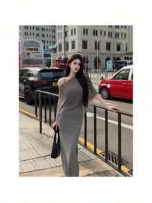Women Tops - Grey - View 2