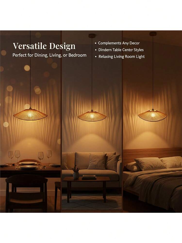 1pc Handwoven Lamp Shade,Replacement Lamp Shade (Lamp Shade Only,Light Source And Other Accessories Not Included),Best Selling Lamp Shade,Suitable For Home Lighting Decoration,This Link Is For Selling Lamp Shade Alone! Note!,Indoor Decor,Room Ambiance,Decorative Lamp Shade,Modern Lamp Shade,Handcraft, Lamp Shade Cover,Replacement Lamp Shade,Lighting Enthusiasts - Multicolor - View 9