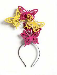 Băng đô hình bướm kèm vương miện, phụ kiện đội đầu cho trang phục dự tiệc trà, tiệc vườn chủ đề bướm. - Nhiều màu - Xem 9