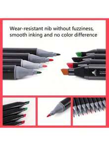 12/24/36/40/72/120 Colors Alcohol Markers, Vibrant Permanent Ink, Suitable For Coloring Art, Adult Coloring Books, Wide Chisel Tip, Halloween/Thanksgiving/Christmas Gifts - Multicolor - View 9