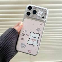 Cartoon Phone Back Film For IPhone 16 Pro/17 Pro/16 Pro Max/17 Pro Max Series, Matte Texture, PET Material Anti-Scratch Anti-Slip, Cute Bear Pattern, Suitable As Birthday/Holiday Gift For Girlfriend - MultiWarna - View 4