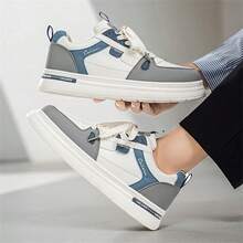 Men's Autumn New Casual Tennis Shoes, Unisex Sneakers - Blue and White - View 4