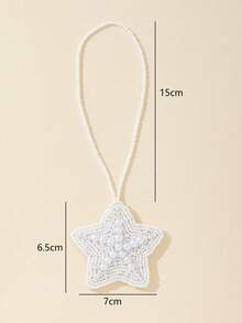 1pc Handmade Beaded Starfish Shaped Decorative Pendant, Suitable For Bags, Vacation & Ocean Theme - Multicolor - View 5