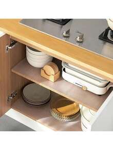 1 Roll, Cabinet Liner, Suitable For Cabinets, Drawers And Refrigerators, Easy To Clean, Waterproof, Oil-Proof, Moisture-Proof, Dust-Proof, Kitchen Countertop Pad, Furniture Cabinet Drawer Organizer, Home Decor, Party & Christmas Storage - Xem 5