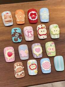 Cute Irregular Cream Frame, Wavy Heart & Butterfly Cookie DIY Nail Art Mold - Clear - View 5