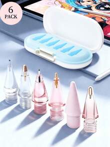 Apple Pencil Pro 替换笔尖，兼容 Apple 第二代/第一代 USB-C 和 Crayon 数位笔，精准操控，静音耐用，笔尖附带笔尖保护盖。 - 彩色 - 查看 27