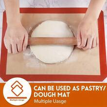 2 piezas Tapetes de silicona reutilizables para hornear - Forros antiadherentes para hornear - Suministros de hornear convenientes - Tapetes para hornear en el horno aptos para galletas, galletas con forma de animales, alitas de pollo, artículos esenciales de cocina, herramientas de hornear - - - Ver 8