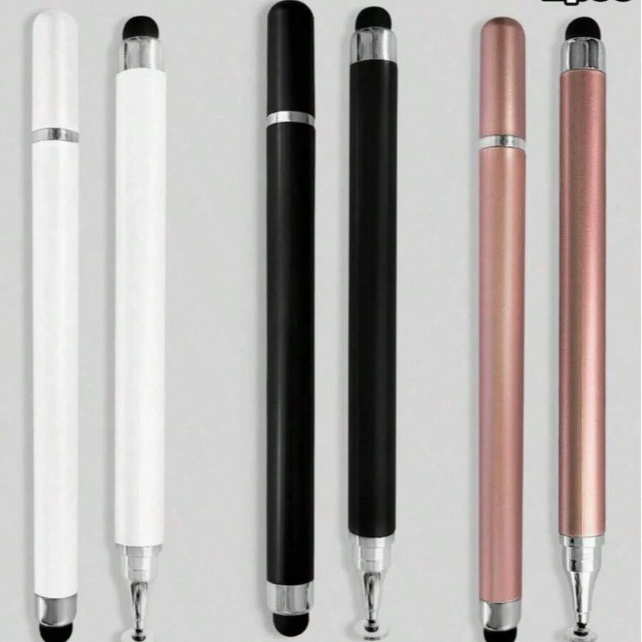 2支装电容式触控笔，双笔尖，适用于智能手机、平板电脑，可用于书写和绘画 - 彩色 - 查看 1