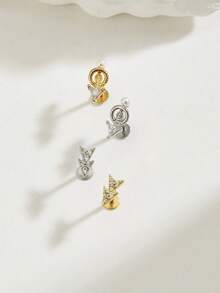 1pc Fashionable Delicate Pearl Arrow Stud Earrings, Suitable For Women's Daily Wear - Arrow - View 1