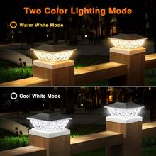 Post Cap Lights Suitable For 4x4 4.5x4.5 5x5 Posts - Outdoor Solar Deck Lights With -Controlled Solar Lights, Plastic Fence & Deck For Garden,, Balcony, Rooftop (No) - Trắng - Xem 7
