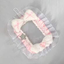 1 件可爱蕾丝和网状照片展示卡夹，带挂链，五角星图案手工 DIY 成品，偶像粉丝商品，3 英寸照片展示，Kpop 蓬松天使翅膀猫耳装饰，洛丽塔卡夹 - 彩色 - 查看 9