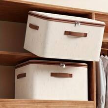 1pc Foldable Portable Storage Box | Dust-Proof Fabric Organizer Box, Suitable For Clothes, Blankets, Bedding And Outdoor Storage - Space Saving, Multipurpose, Under Bed Storage - Multicolor - View 3