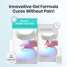 Beetles Top Coat Base Gel & Nail Glue Set-3Pcs No Wipe Top Coat Gel Nail Polish & Base Coat With 9 In 1 Nail Glue Shine Effect Long Lasting Soak Off Uv Light Lamp Diy Nail Gifts For Women & Girls - 2支15毫升橡膠凝膠底膠及加固面膠 - 查看 6