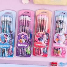 Hasbro Bộ 12 bút chì chất lượng cao, hình hoạt hình sáng tạo, chủ đề nhóm nhạc nữ phù thủy K-Pop, kèm gọt bút chì, dành cho học sinh. - A - Xem 3
