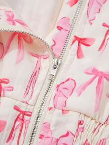 Acelitt Vestido curto casual feminino rosa com zíper na cintura, sem mangas e detalhe de laço, perfeito para o verão. Elegante e charmoso. - Multicolorido - Ver 6