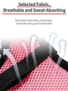 Reflective Pet Harness And Leash Set, Suitable For Cats And Dogs, Escape-Proof Adjustable Small Dog Harness, Soft Mesh Material, All-Season Use - Hot Pink - View 5