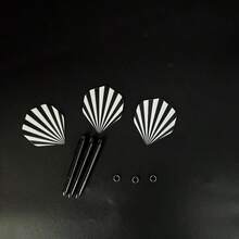 Tungsten Dart Replacement Set, 3 Safety Protectors, 3 Dart Replacement Flights, 3 Dart Tail O-Rings, Provides Accurate Flight, Suitable For Sports Darts Competition Practice - Black - View 7