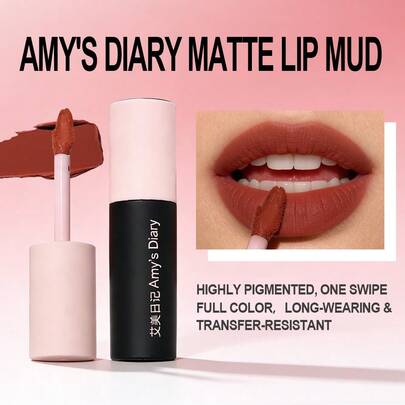 Pintalabios mate, arcilla labial de larga duración para mujeres, resistente al agua, de larga duración, brillo labial de alto impacto, textura de bálsamo labial ligero, de doble uso para labios y mejillas, pintalabios nude