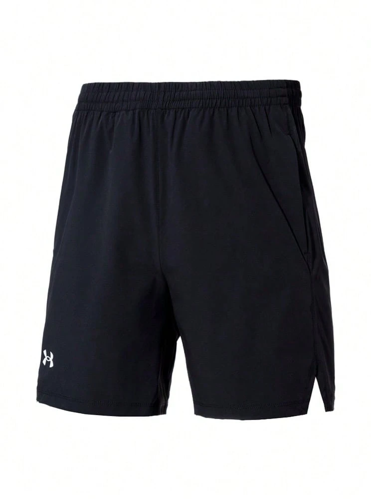 Under Armour 男女通用短裤，2026 春季新款训练跑步健身舒适透气短裤 22500209-001 - 黑色 - 查看 1