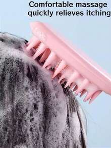 1 chiếc lược gội đầu cán dài tiện dụng, lược massage lông cao su mềm, lược spa đầu, lược làm sạch da đầu, lược giảm ngứa da đầu, lược tạo kiểu tóc, phù hợp cho nam, nữ và người cao tuổi. - Nhiều màu - Xem 4