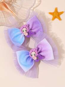 2 pezzi Fermagli per capelli a fiocco con tema marino, a tema oceano, accessori per capelli adatti per vacanze al mare, accessori per capelli da ragazza - Multicolore - Visualizzare 9