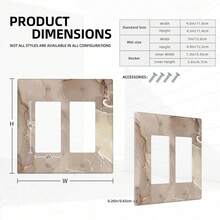 Gold Brown Marble Light Switch Cover 2 Gang Double Rocker Wall Plate Decorative Switchplate Faceplate For Bathroom Kitchen Home Decor Accessories 4.6\ X 4.5\ - 2GangDoubleRocker - View 6